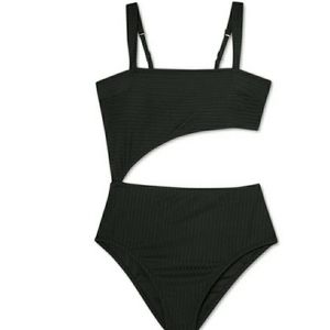 Black Cutout One Piece Swimsuit